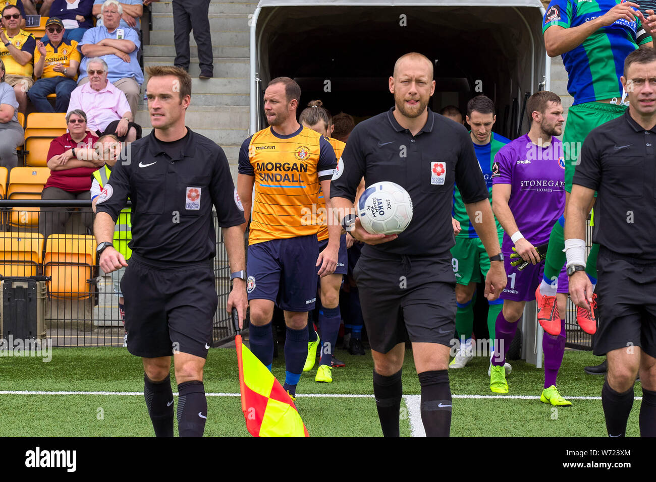 Slough Town FC vs Dorking Wanderers at Arbour Park, Slough, Berkshire, England on Saturday 03 August 2019. Photo: Philip J.A Benton Stock Photo