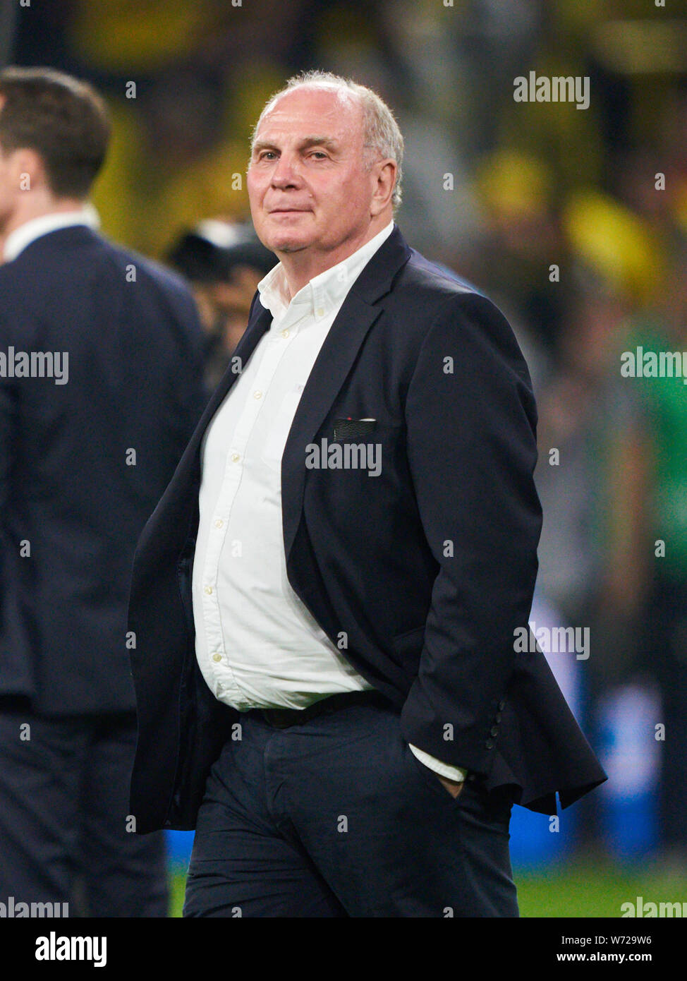 Uli HOENESS (FCB President ), FCB President and chairman, after the match,  half-size, portrait,  BORUSSIA DORTMUND - FC BAYERN MUNICH 2-0 DFL REGULATIONS PROHIBIT ANY USE OF PHOTOGRAPHS AS IMAGE SEQUENCES AND/OR QUASI-VIDEO. DFL SUPERCUP, Final 1. German Football League, matchday  in Dortmund, August 03, 2019,  Season 2019/2020 © Peter Schatz / Alamy Live News Stock Photo
