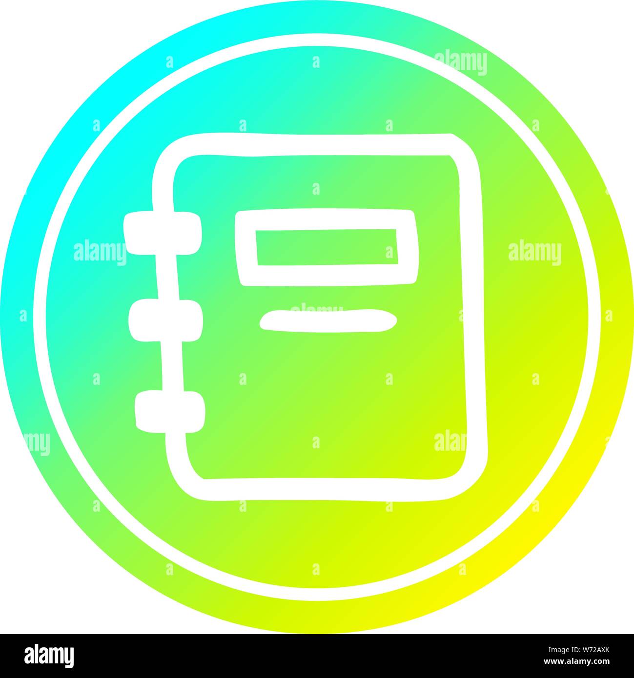 note book circular icon with cool gradient finish Stock Vector Image ...