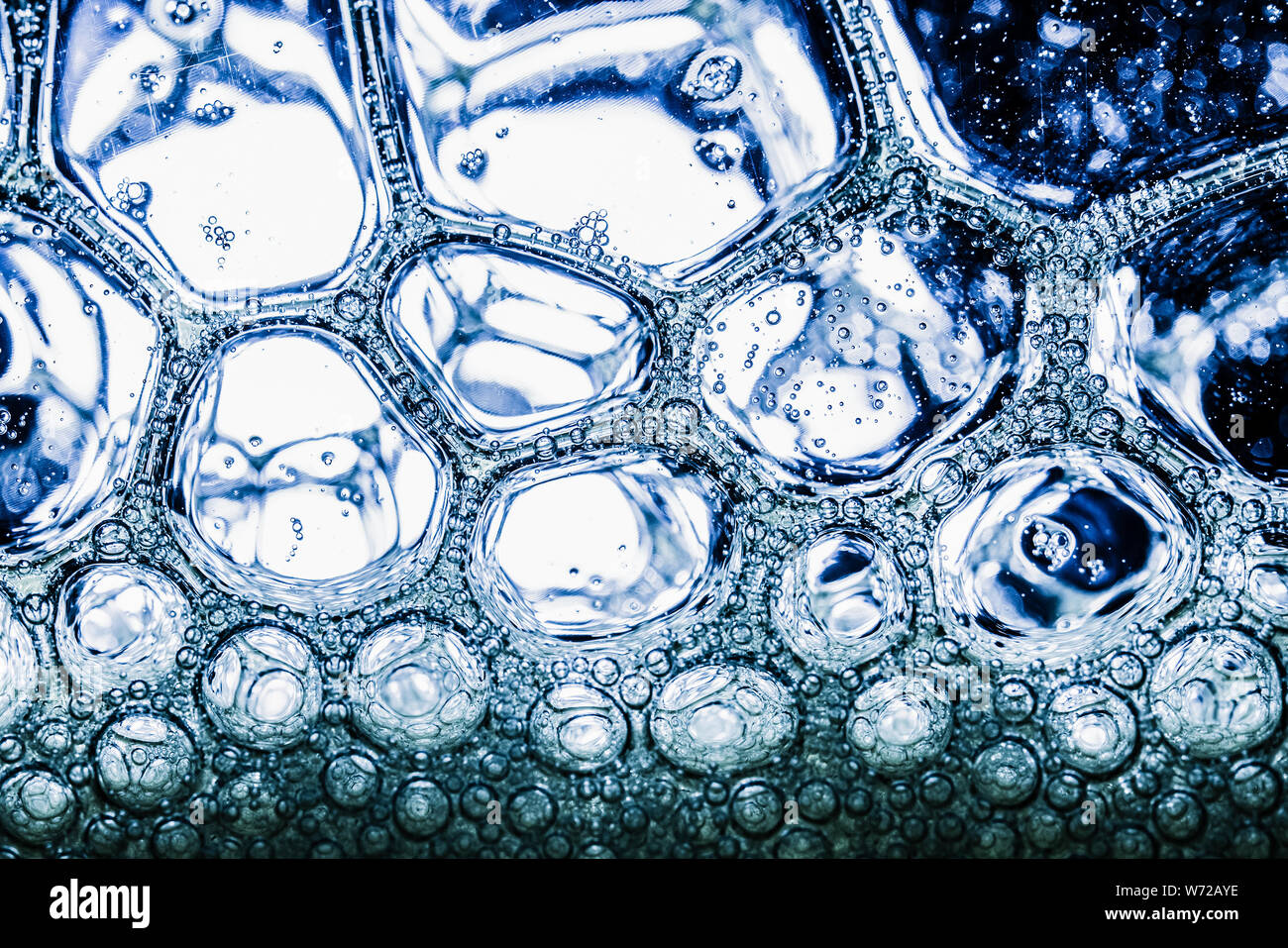soap bubbles on the water abstract background Stock Photo - Alamy