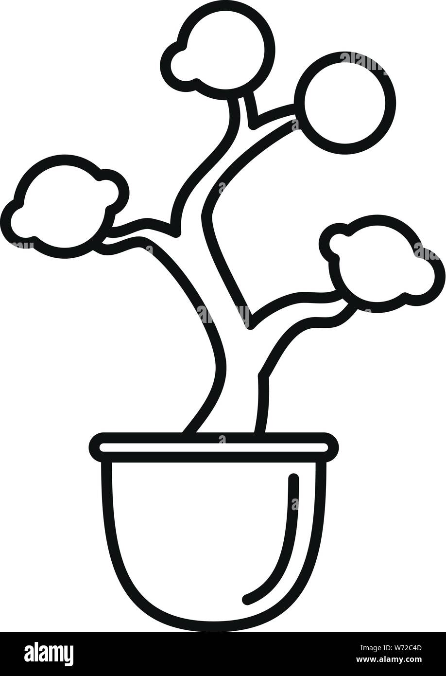 Amazon tree pot icon. Outline amazon tree pot vector icon for web ...