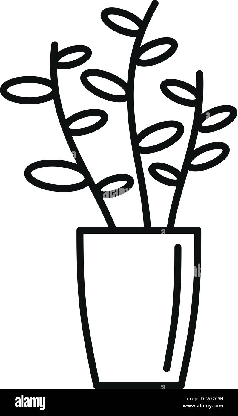 Gardenia plant icon. Outline gardenia plant vector icon for web design isolated on white background Stock Vector