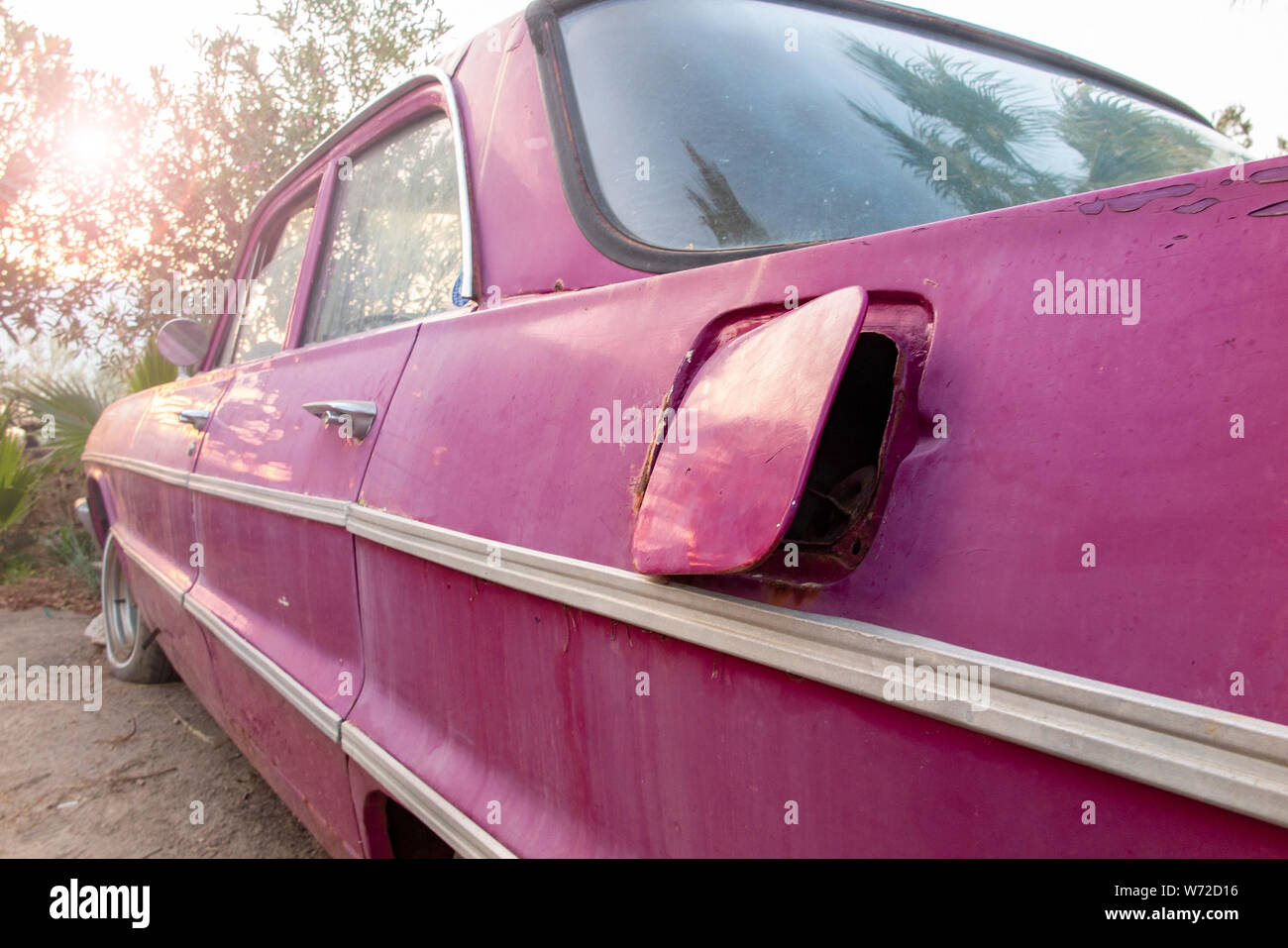 92 Aesthetic Antique car gas cap in front of windshield for Tablet Wallpaper