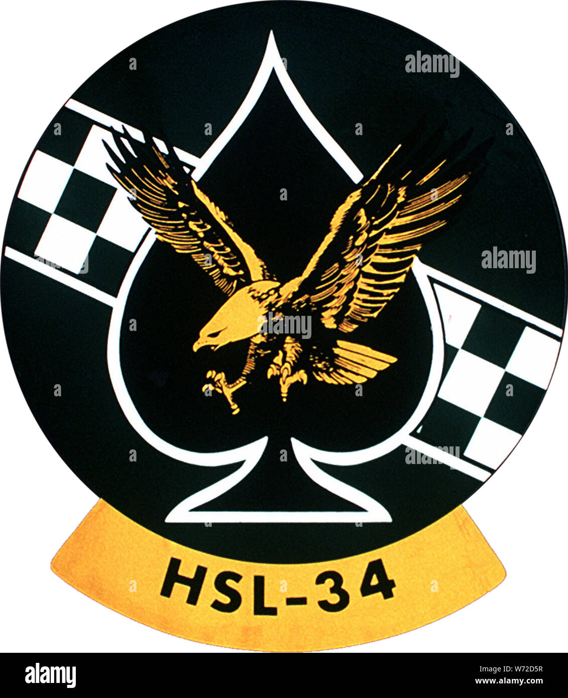 Helicopter Anti-Submarine Squadron Light 34 (US Navy) insignia, 1982 (6371598) Stock Photo