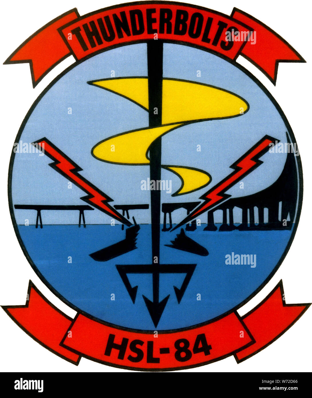 Helicopter Anti-Submarine Squadron Light 84 (US Navy) insignia, 1984 (6380322) Stock Photo
