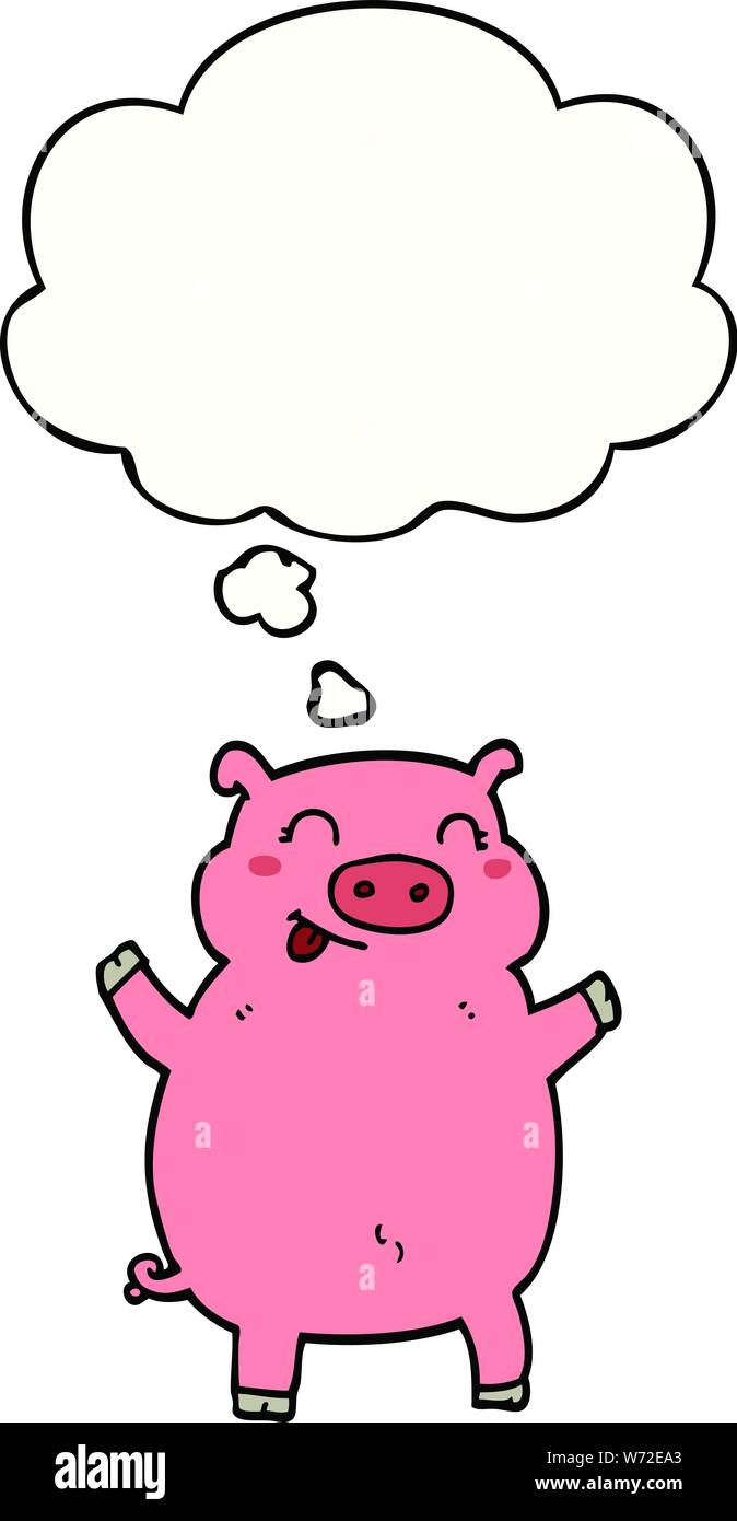 Pigg Thinking Pig cartoon thinking Stock Vector Images - Alamy