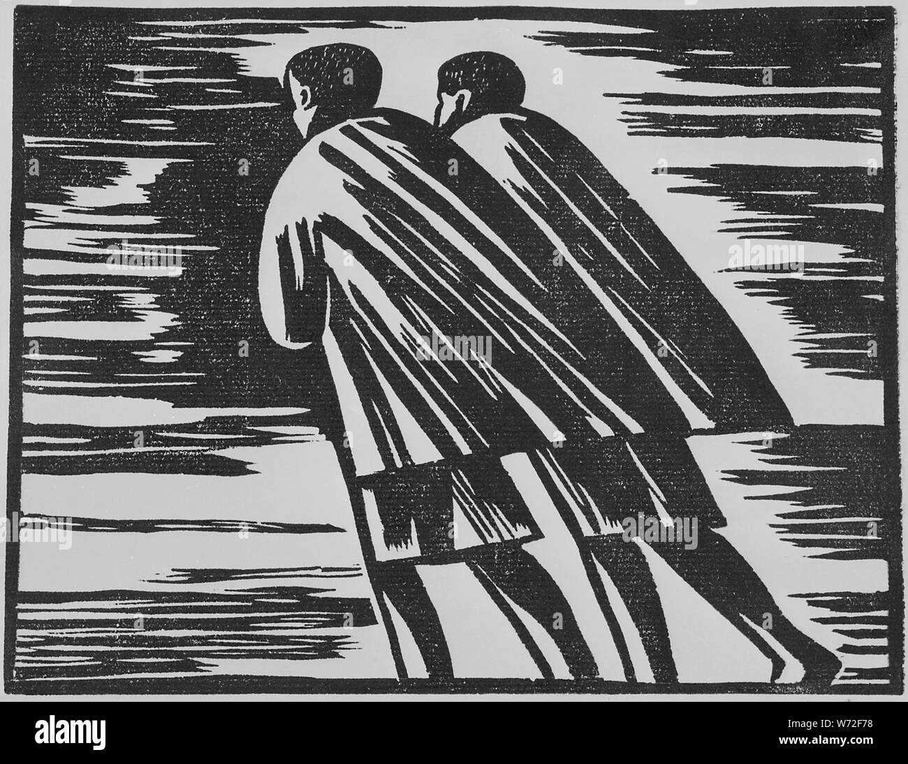 Linocut Notes In the Wind, 1961; General notes: Linocut Stock Photo - Alamy