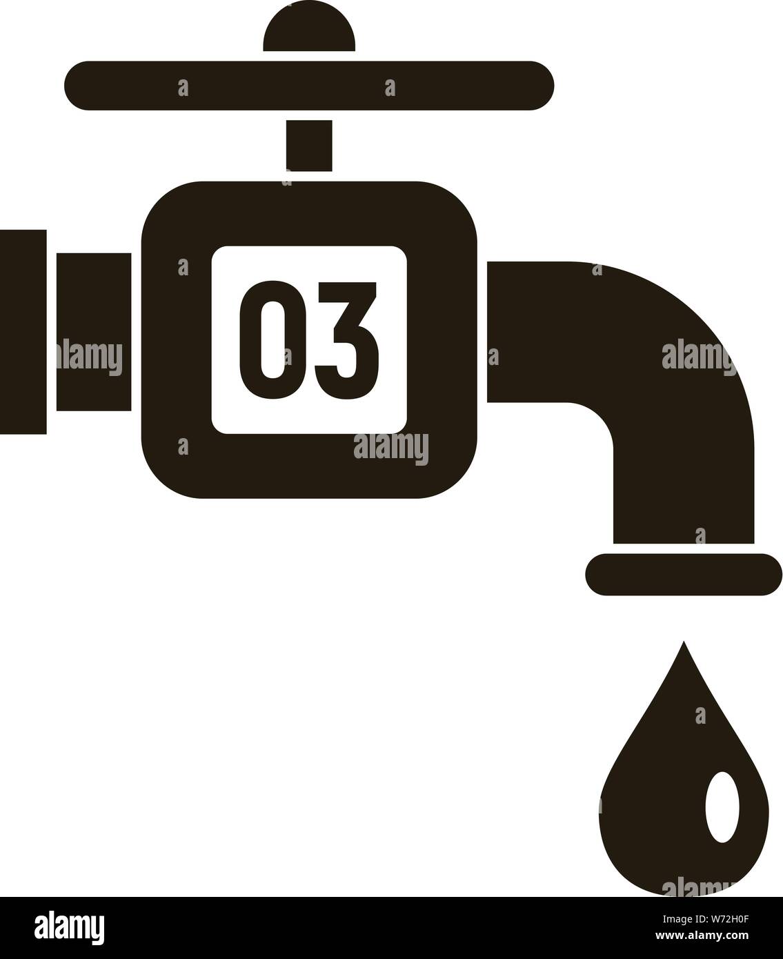 Smart water tap icon. Simple illustration of smart water tap vector ...