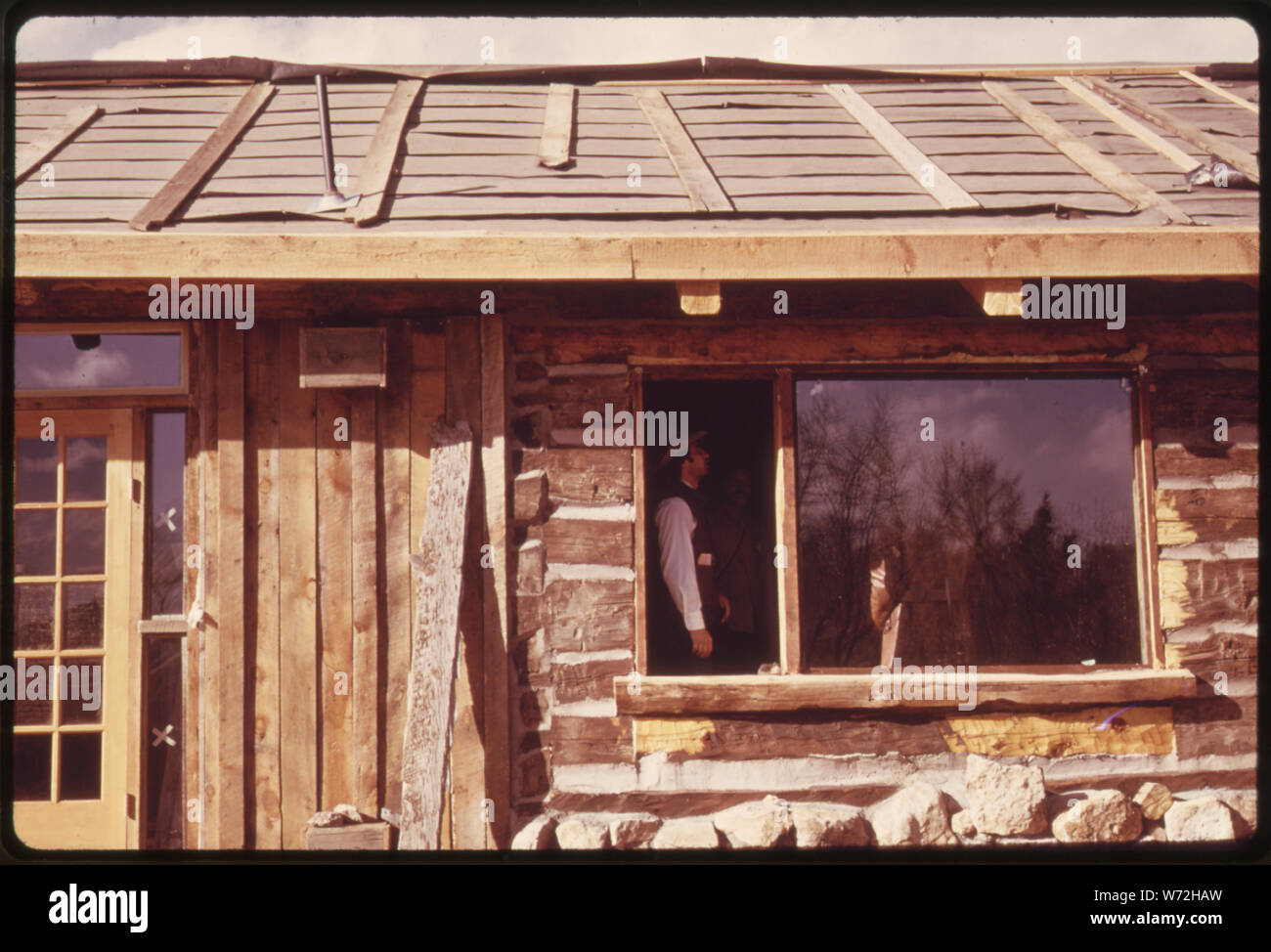 Log Home Under Construction In Santa Fe New Mexico Where Solar