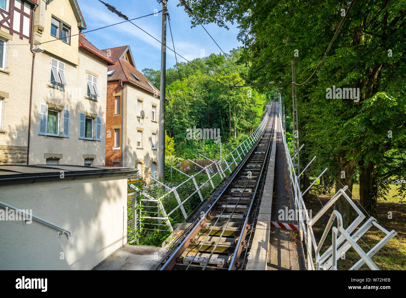Stuttgart, Germany, July 18, 2019, View from inside the historical ...