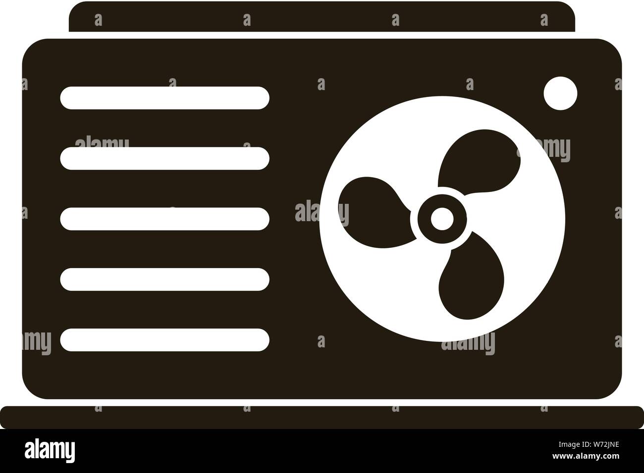 Outdoor conditioner fan icon. Simple illustration of outdoor ...