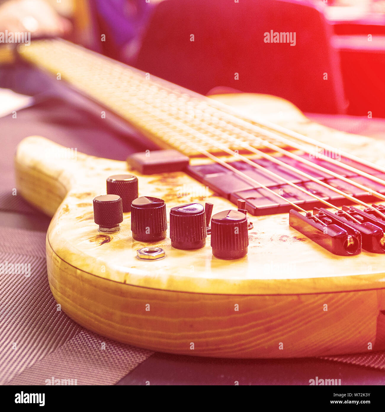 Modern Electric sixstring bass guitar Stock Photo Alamy