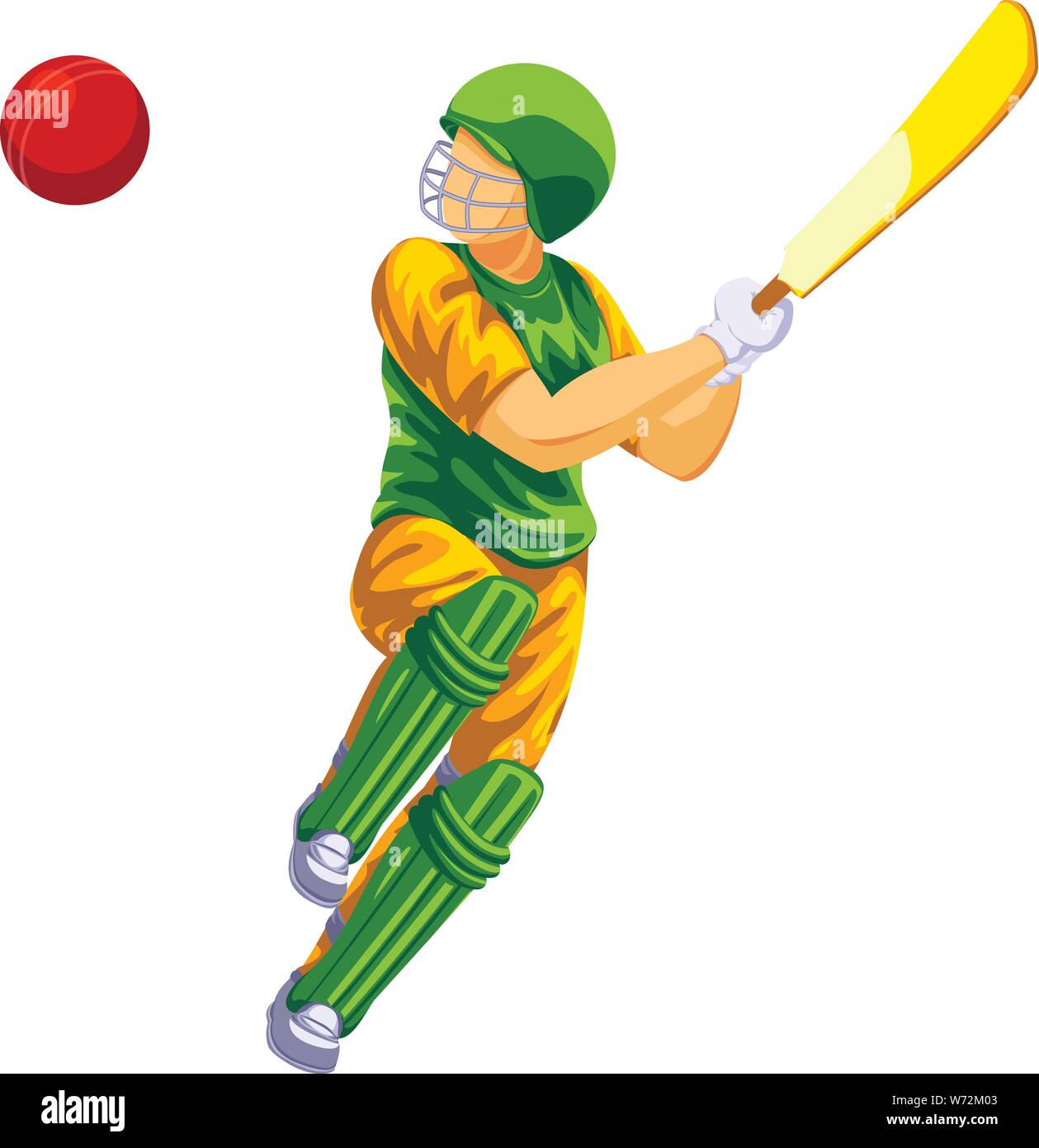 Cricket player green clothes icon. Cartoon of cricket player green clothes  vector icon for web design isolated on white background Stock Vector Image  & Art - Alamy