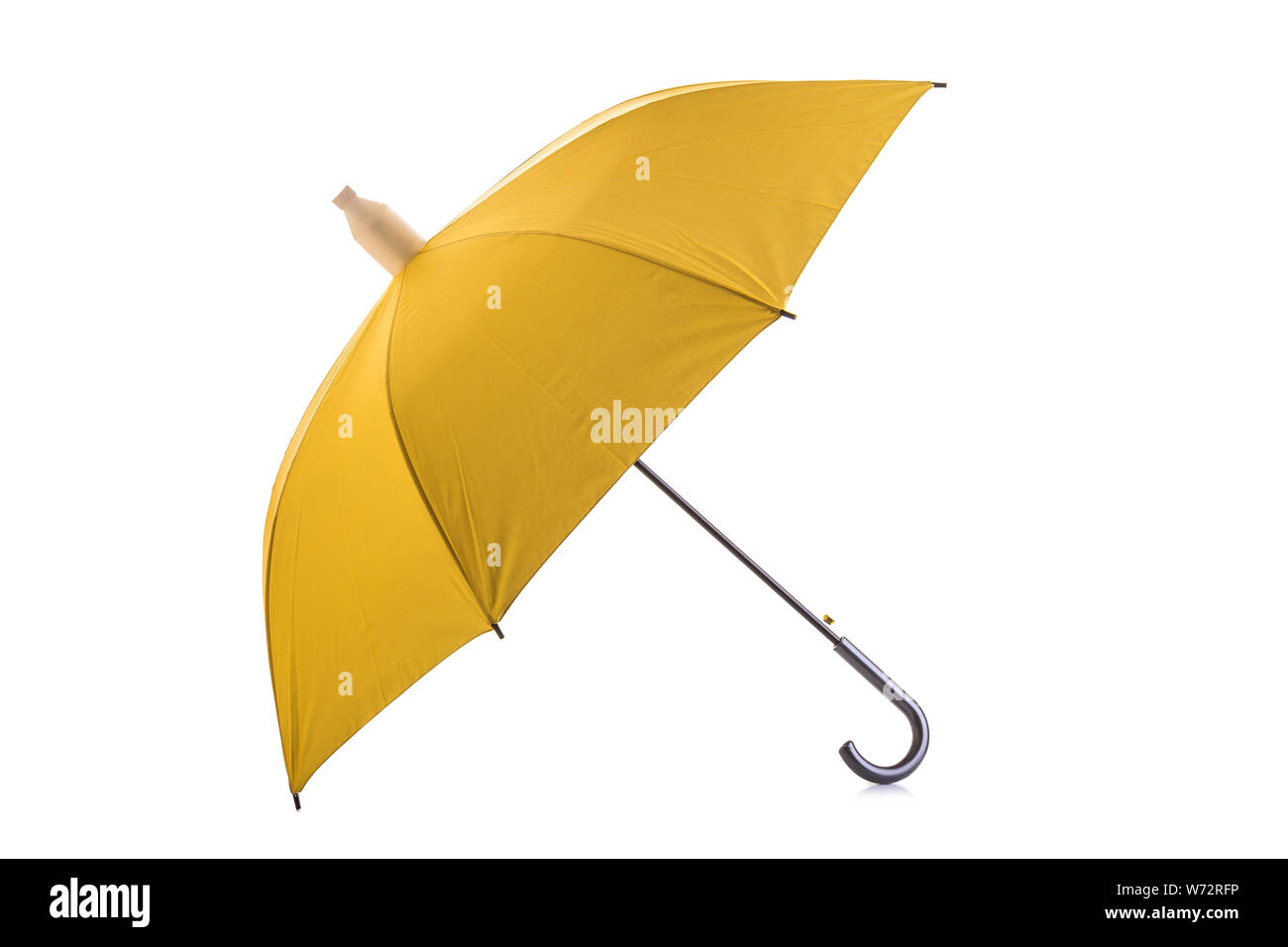 Yellow umbrella isolated on white background Stock Photo - Alamy