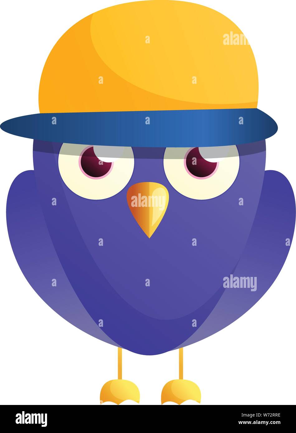 Owl baseball cap icon. Cartoon of owl 