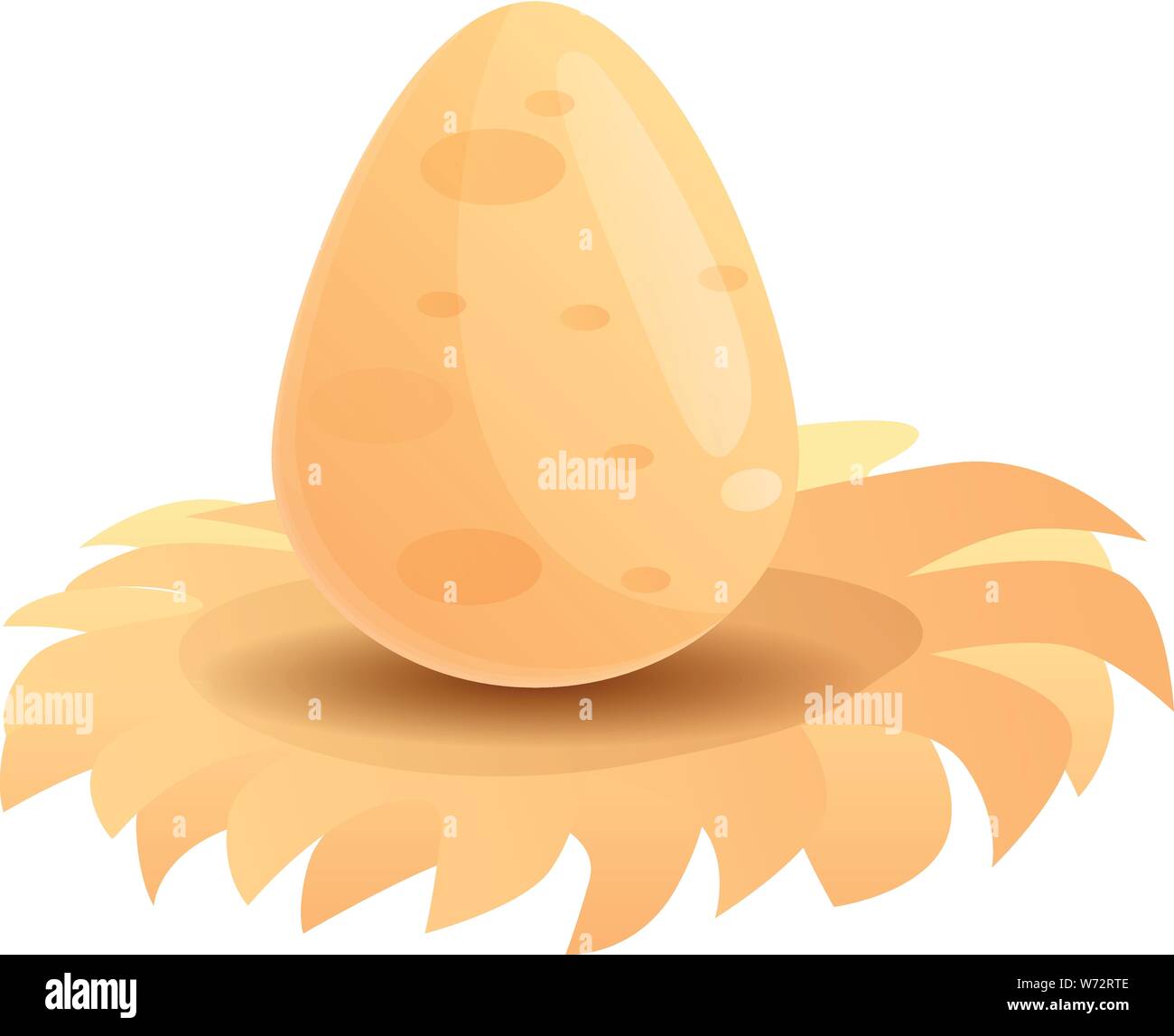 Big ostrich egg icon. Cartoon of big ostrich egg vector icon for web