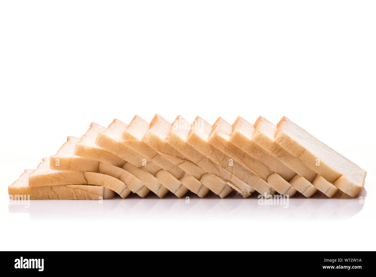 Slices of fresh white bread isolated on white background Stock Photo ...