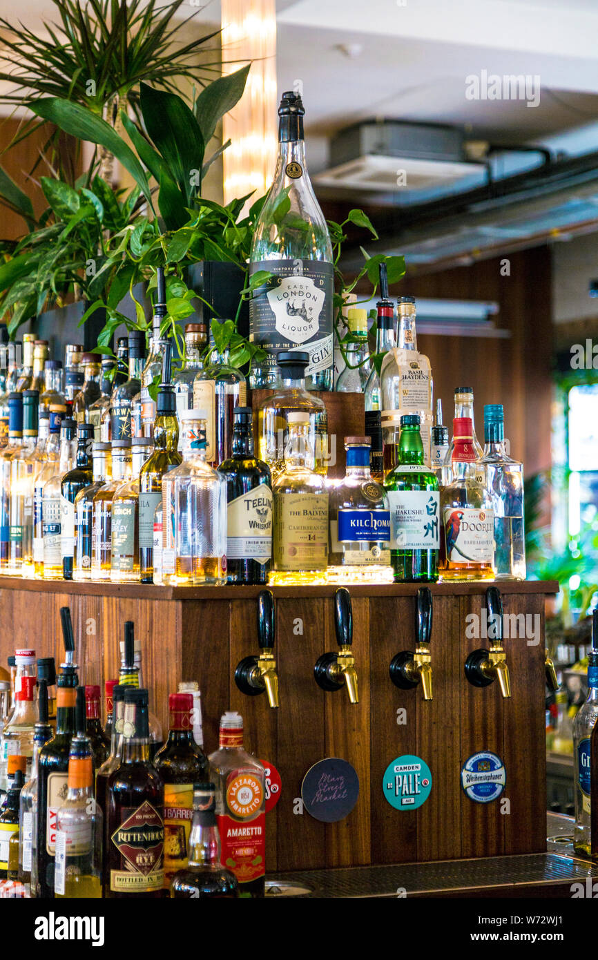 The Bar at Mare Street Market, Hackney, London, UK Stock Photo