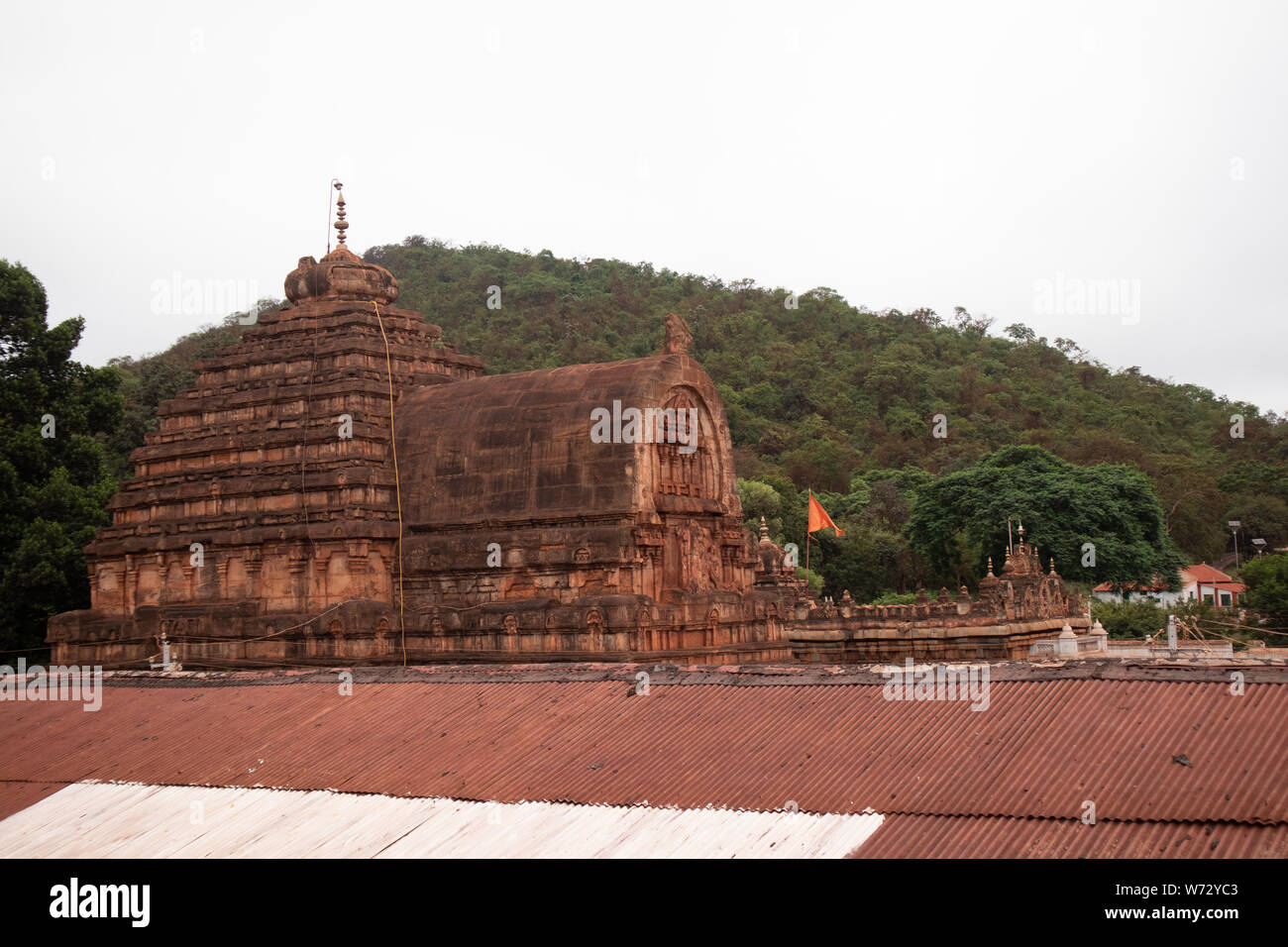 Kumaraswami Temple gopuram on top of the Krauncha Giri or hill at sandur Stock Photo