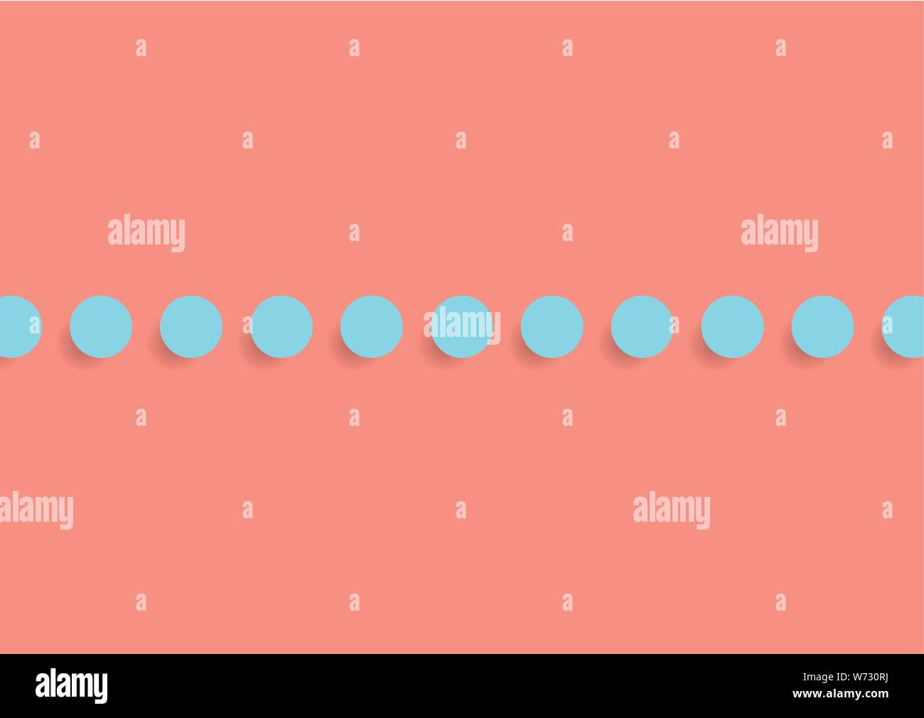 Turquoise and pink circles minimal abstract vector background Stock Vector