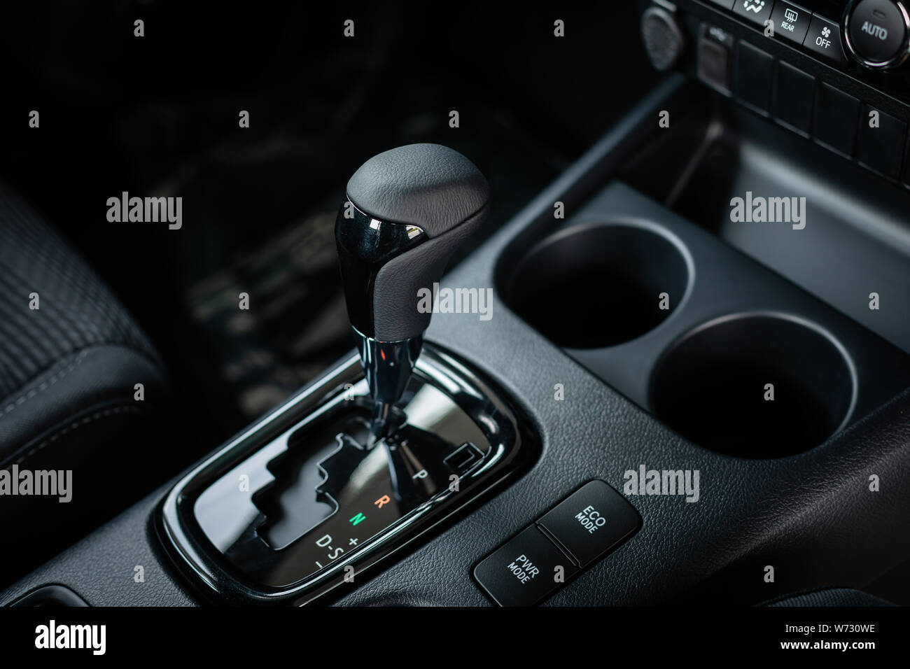 Detail of new modern car interior. Transportion concept Stock Photo