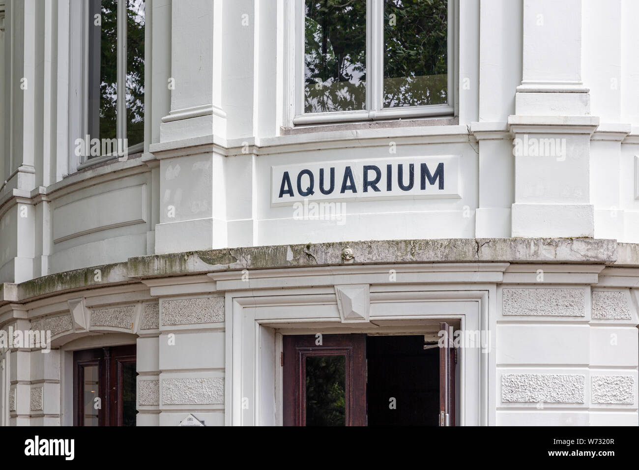 Entrance famous Dutch aquarium Amsterdam Artis Zoo in historical building Stock Photo