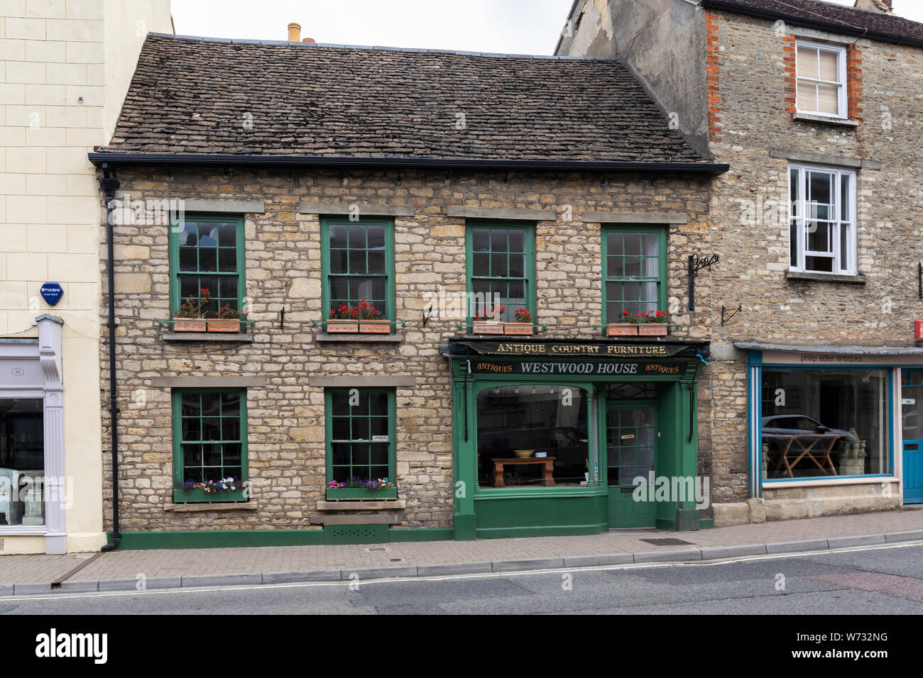 Westwood House Antique shop in Long Street, Tetbury, Gloucestershire