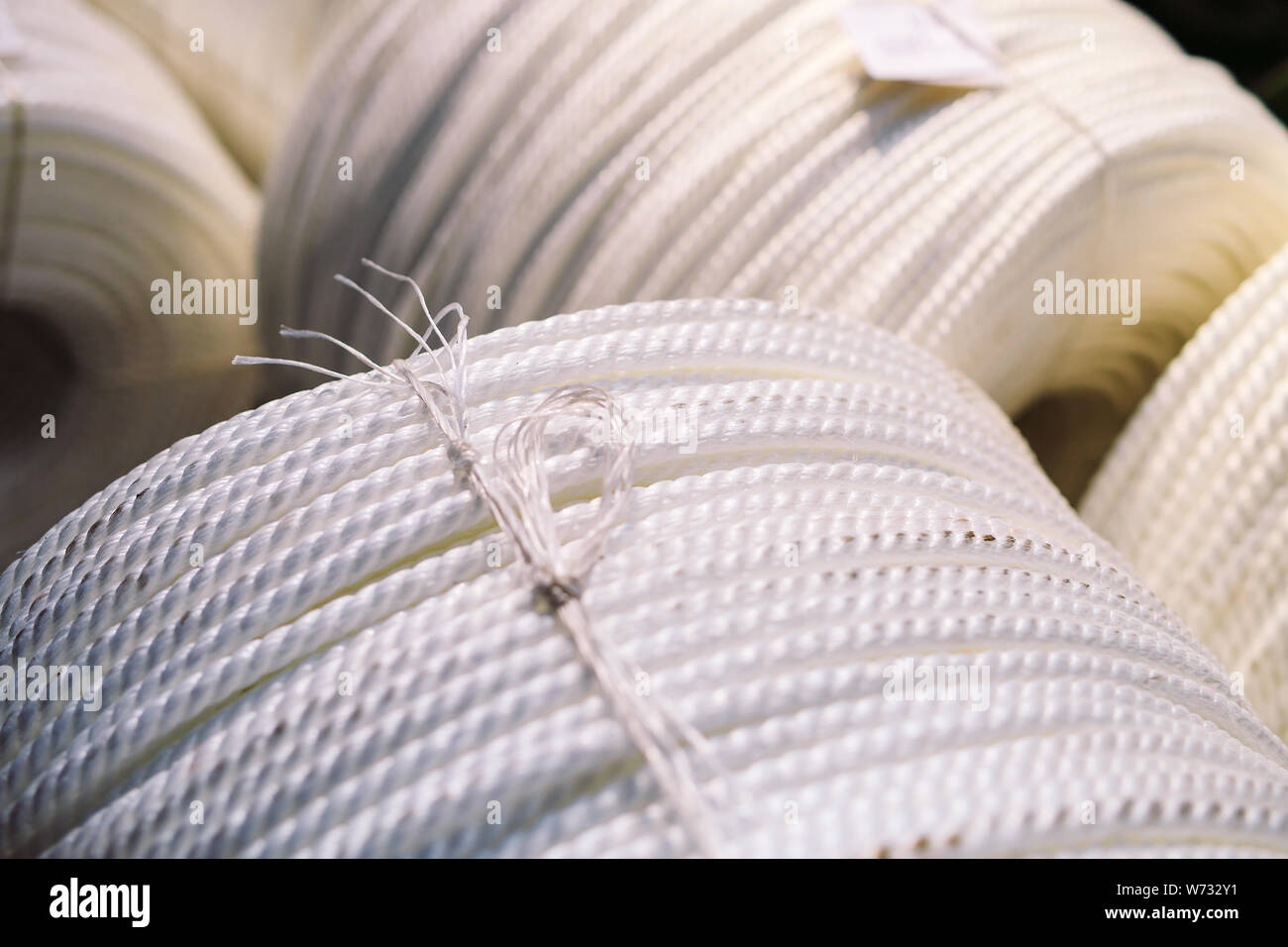 nylon rope factory, rope factory, rubber production Stock Photo - Alamy