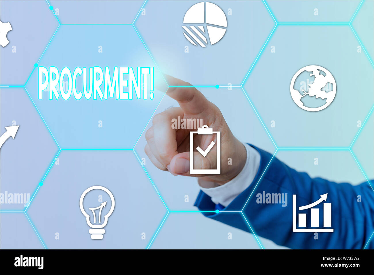 Text sign showing Procurment. Business photo text action of acquiring military equipment and supplies Stock Photo
