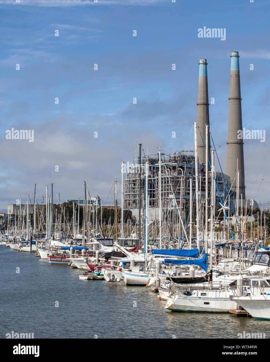 Moss Landing Power Plant and Marina Stock Photo Alamy