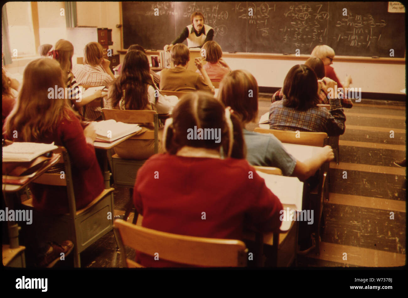 1960s high school classroom hi-res stock photography and images - Alamy