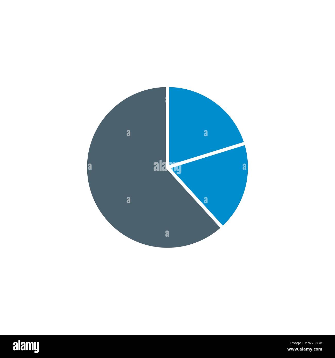 Pie Chart related vector glyph icon. Stock Vector