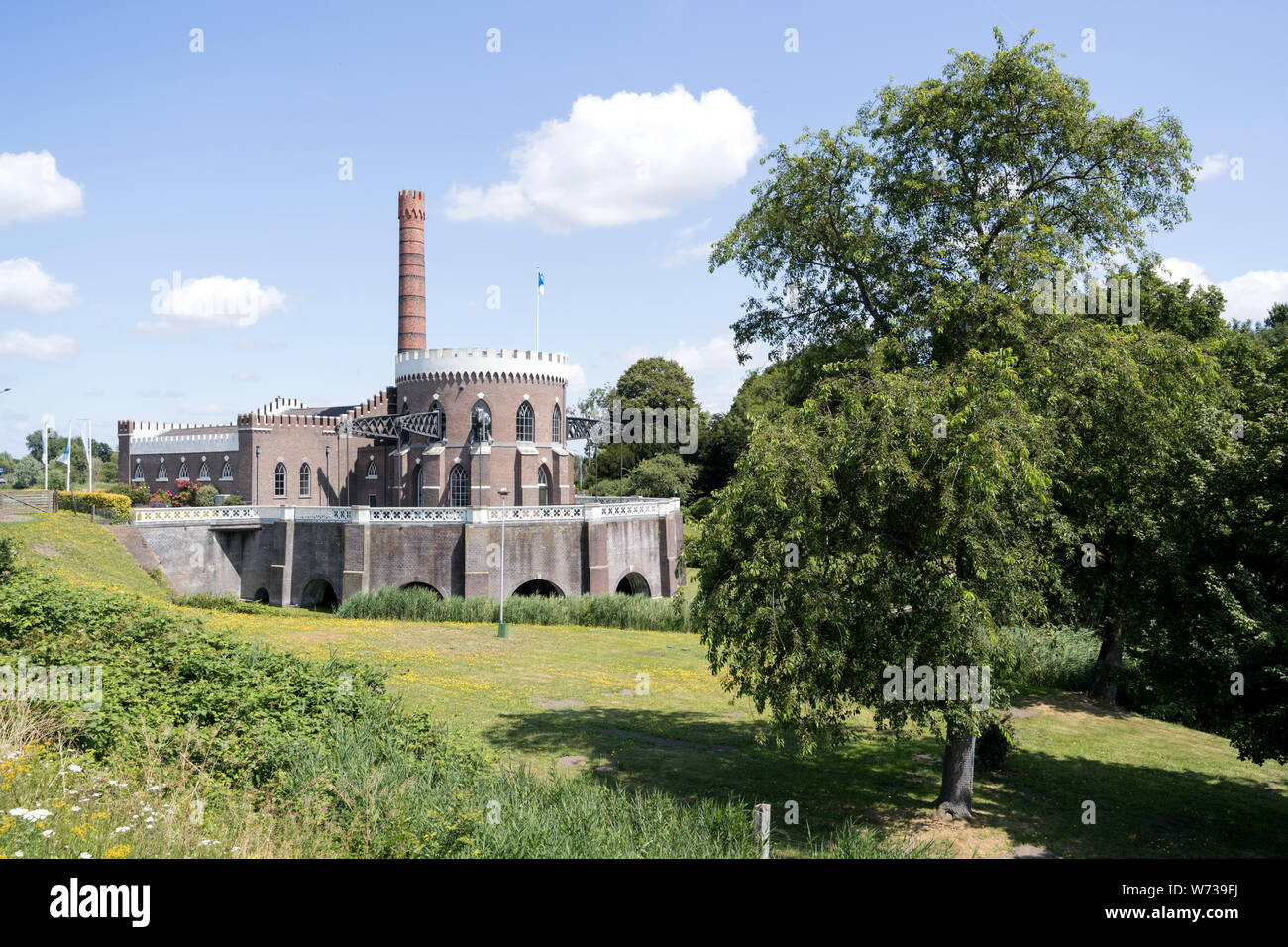 Museum De Cruquius, which occupies the old Cruquius steam pumping station. It is thought to be the largest steam engine ever built. Stock Photo