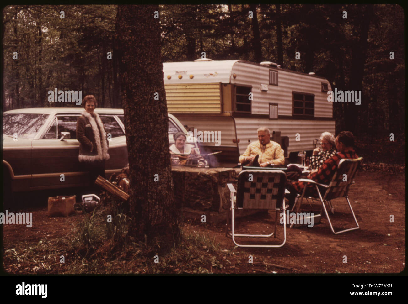 Trailer Camping At The Golden Beach State Campsite At Raquette