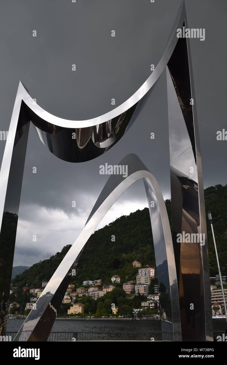 Electric Monument, Como, Lake Como, Italy Stock Photo