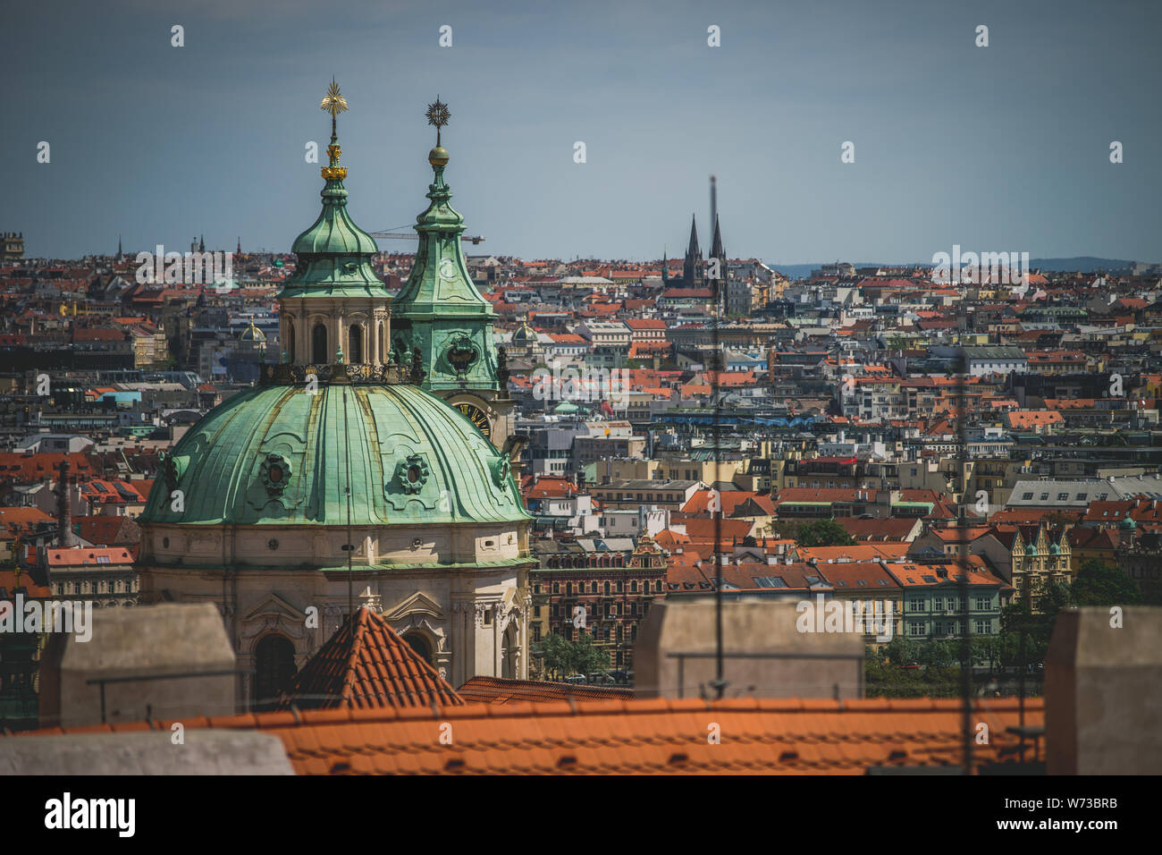 Prague from above Stock Photo