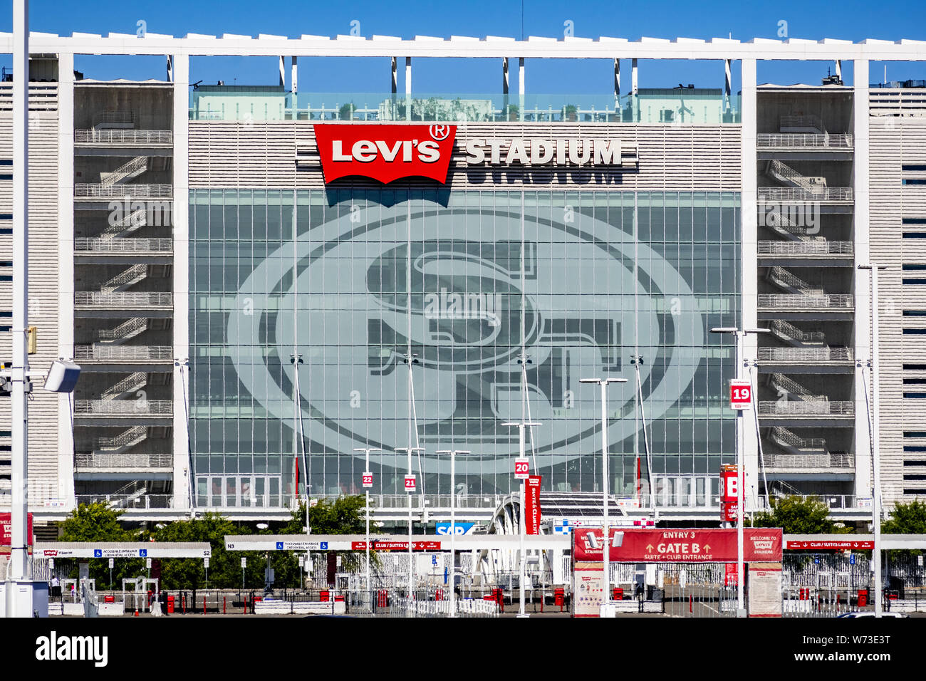 August 1, 2019 Santa Clara / CA / USA - Levi's Stadium, the New Home Of The San Francisco 49ers of the National Football League; Silicon Valley Stock Photo