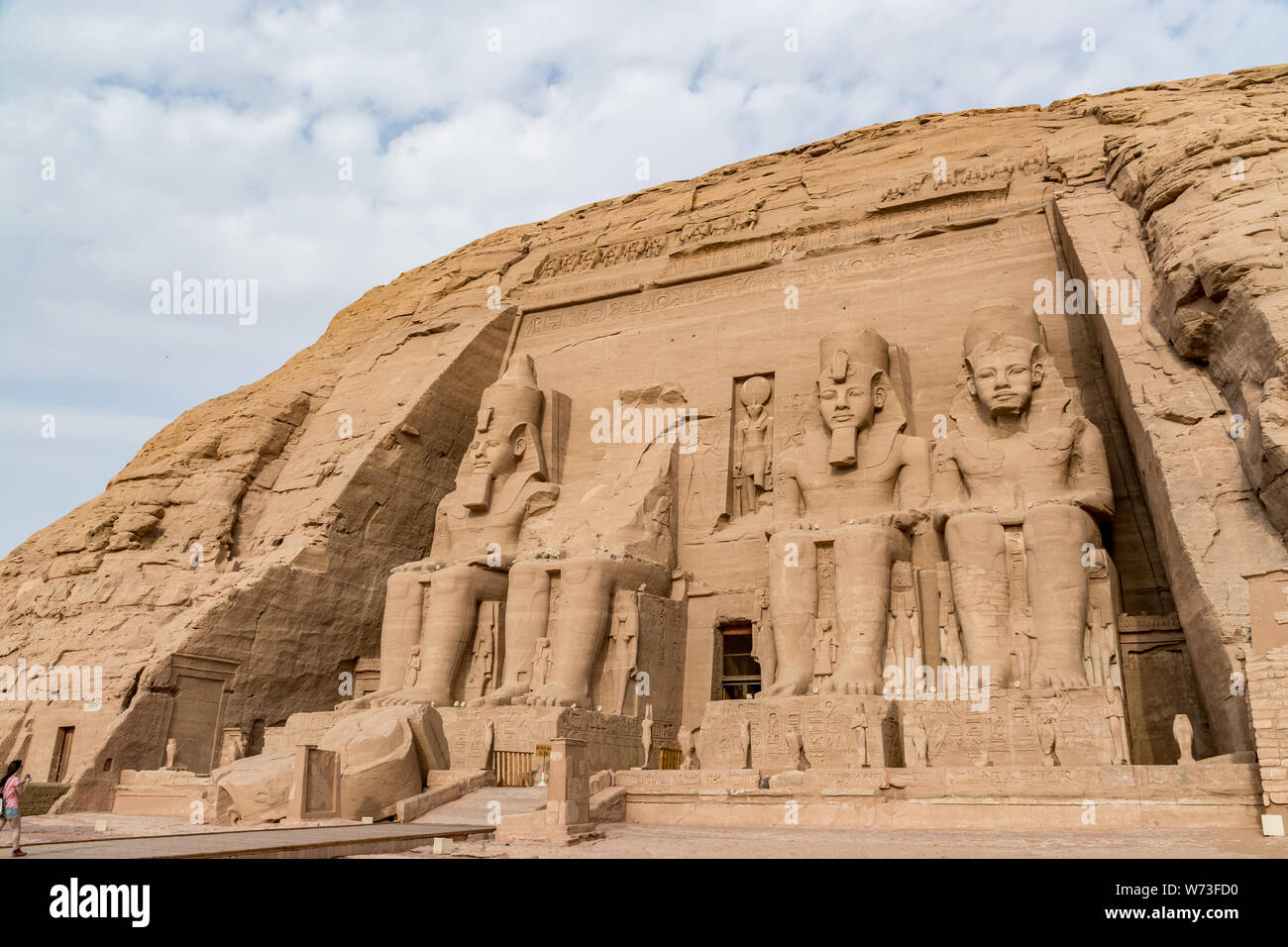 Abu Simbel temple, a magnificent landmark built by pharaoh Ramesses the Great, Egypt Stock Photo