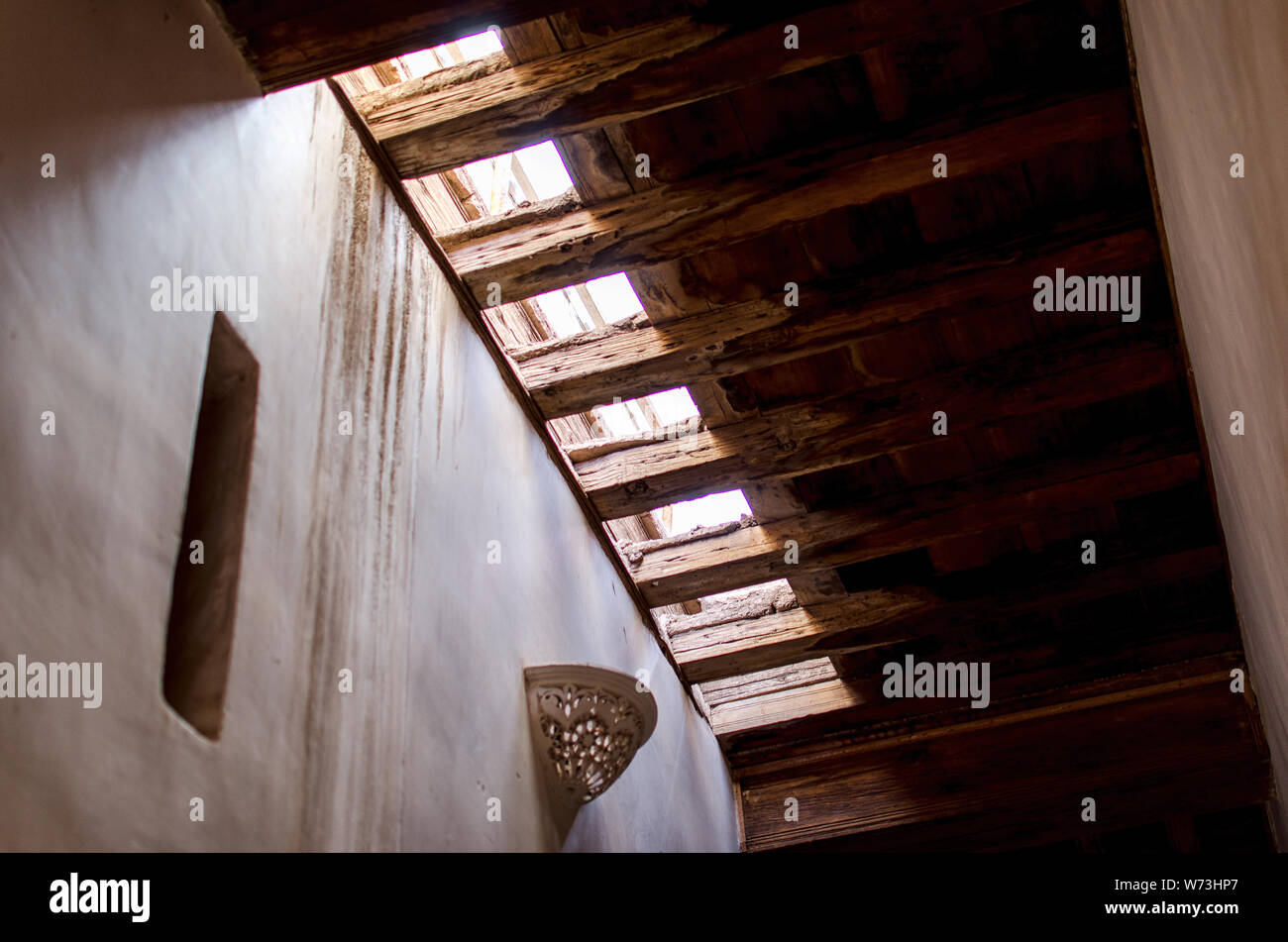 Medersa Ben Youssef Marrakech Morocco Ceiling In Cedar Wood