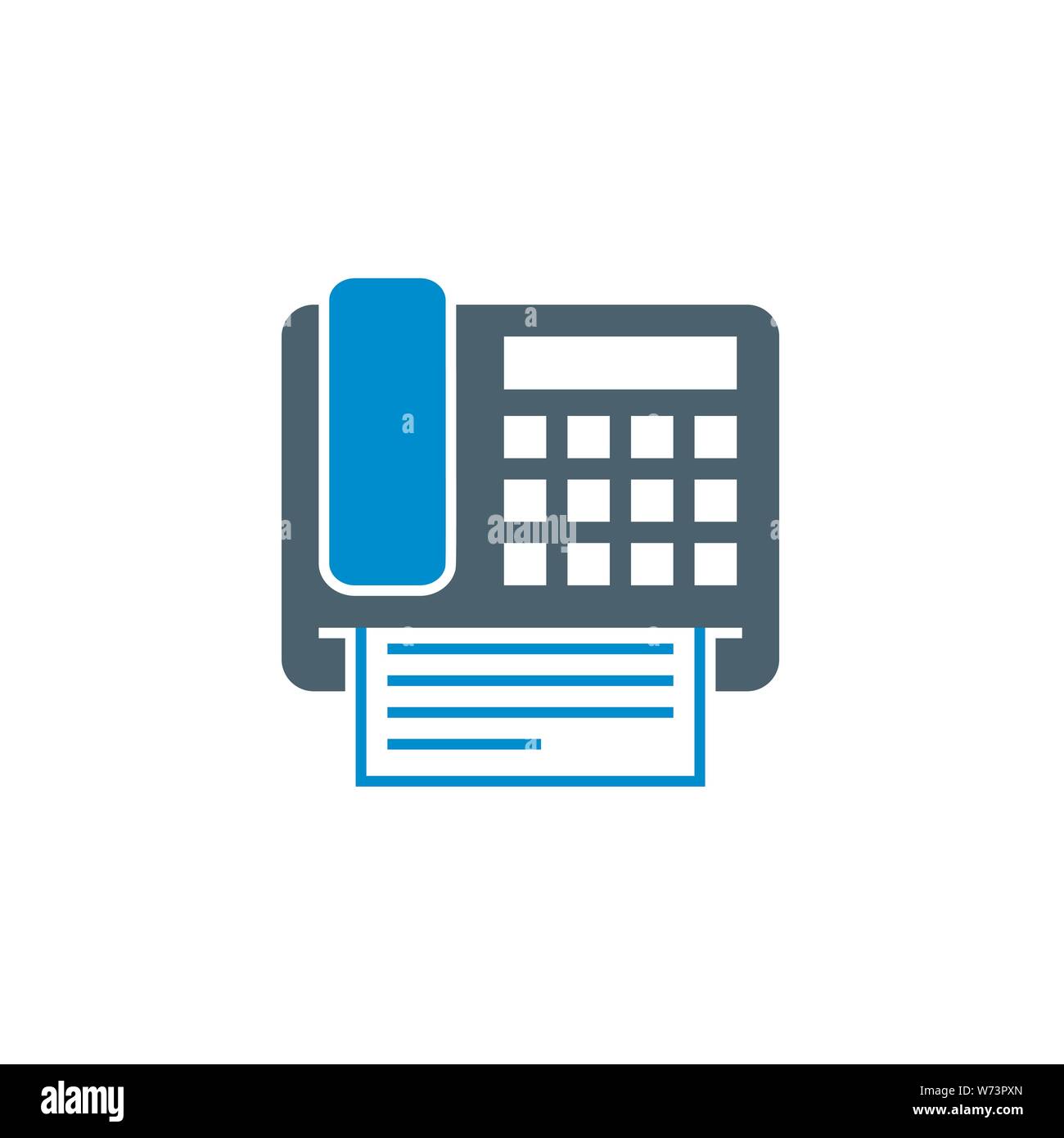 Fax related vector glyph icon. Stock Vector