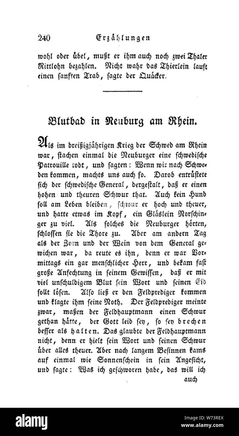 De Hebel Werke 1832 3 240. Stock Photo