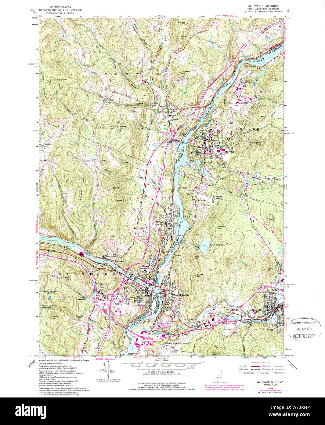 Hanover new hampshire map hi-res stock photography and images - Alamy