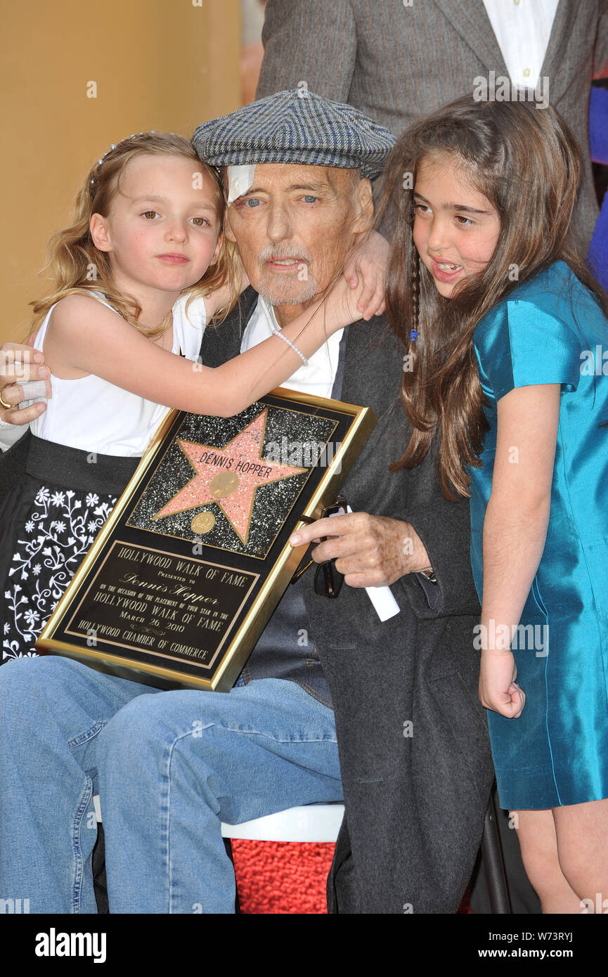 LOS ANGELES, CA. March 26, 2010 Actor Dennis Hopper & daughter Galen
