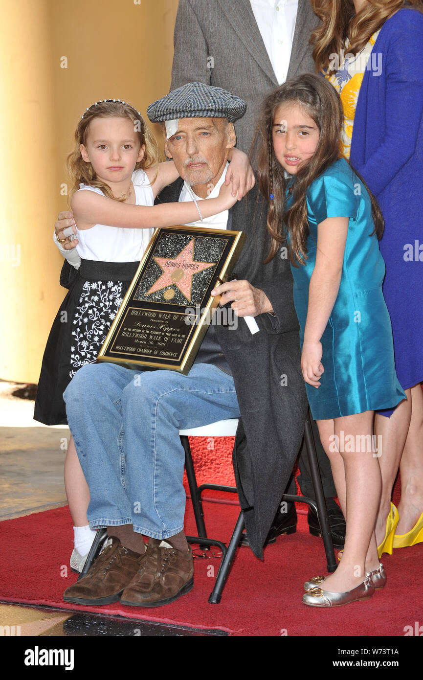 LOS ANGELES, CA. March 26, 2010 Actor Dennis Hopper & daughter Galen