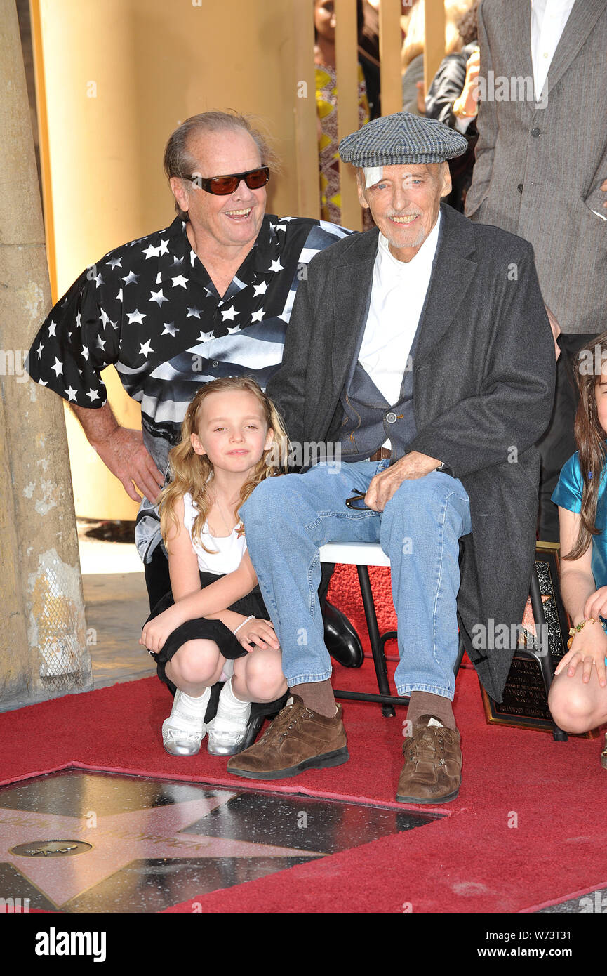 LOS ANGELES, CA. March 26, 2010 Actor Dennis Hopper & daughter Galen