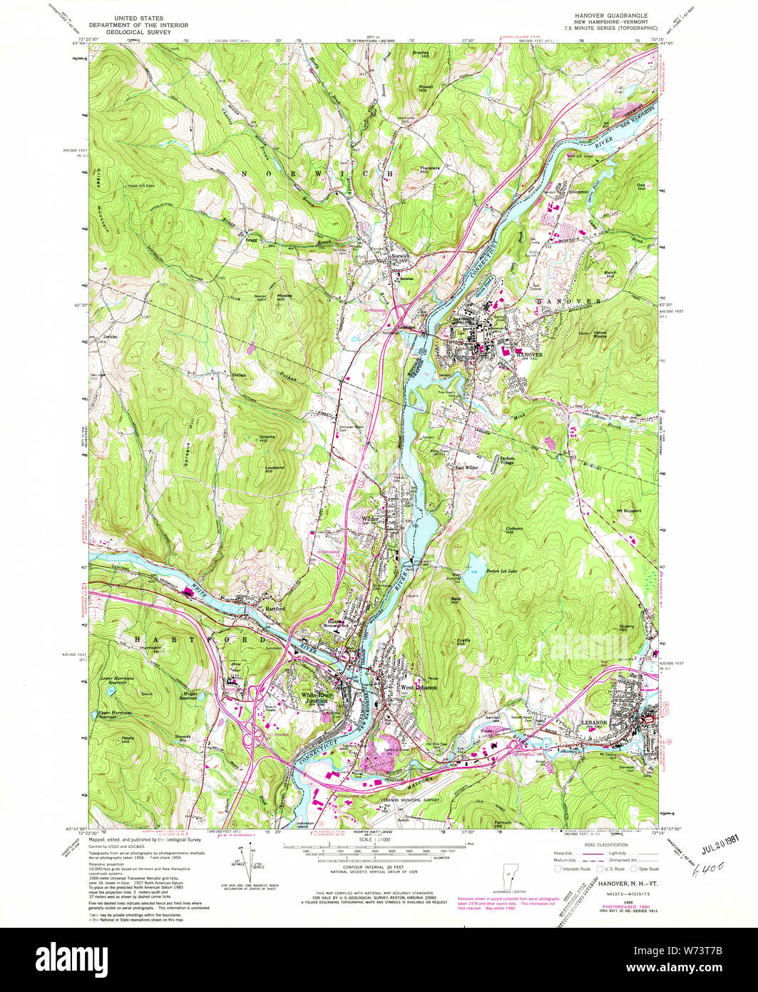 Map of hanover, new hampshire hires stock photography and images Alamy