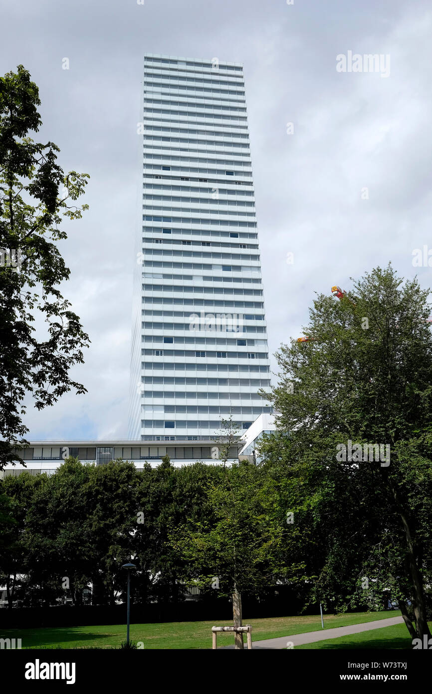 A general view of Roche Tower in Basel, Switzerland Stock Photo
