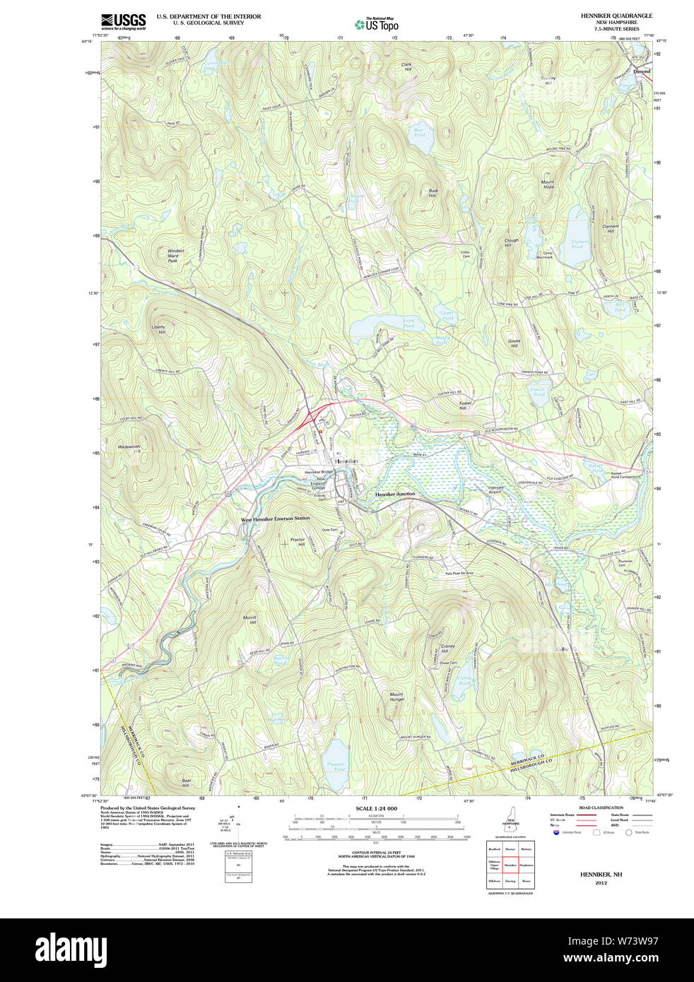 Henniker new hampshire map hires stock photography and images Alamy