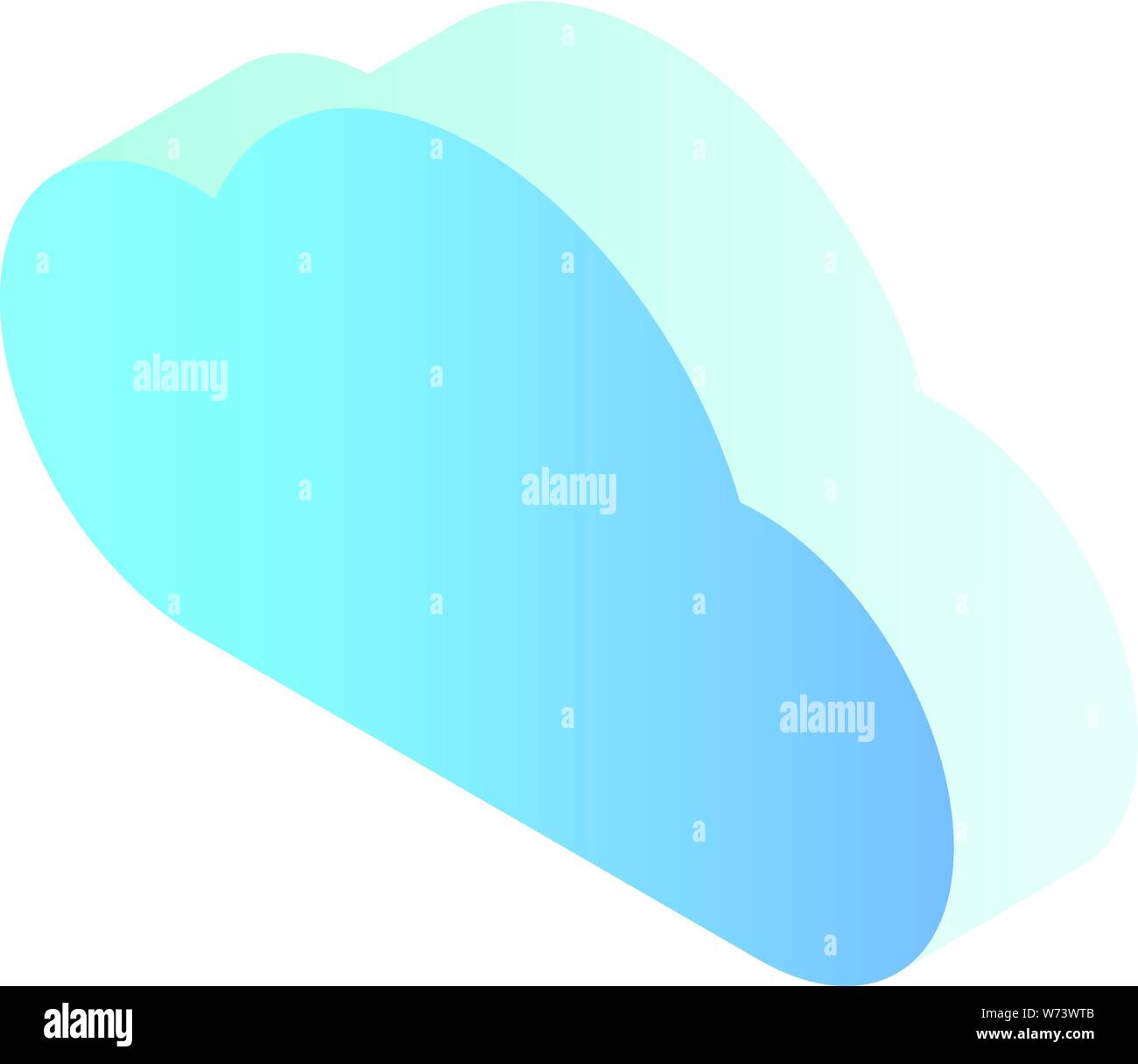 Cloud data icon, isometric style Stock Vector