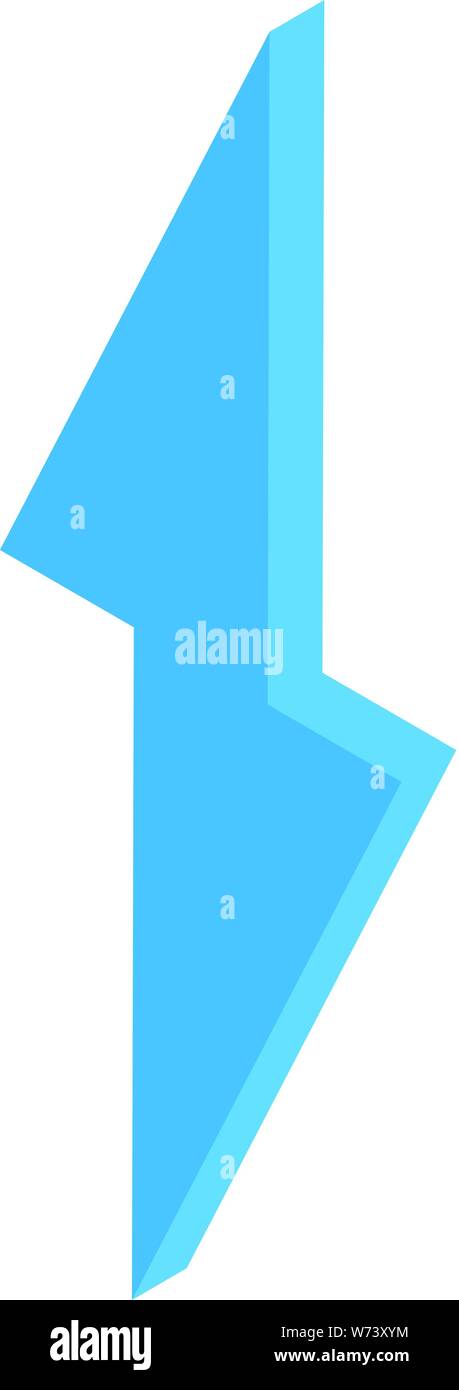 Blue lightning bolt icon, isometric style Stock Vector Image & Art - Alamy